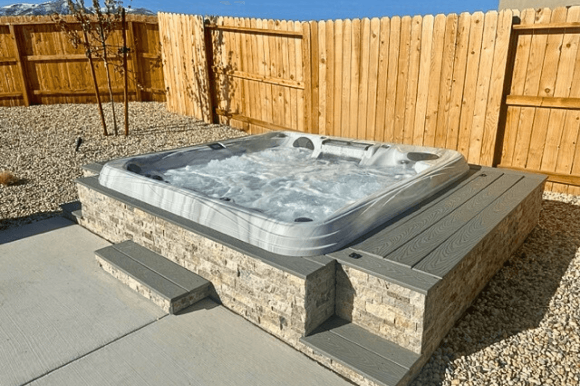 Custom Built In-Ground Hot Tub