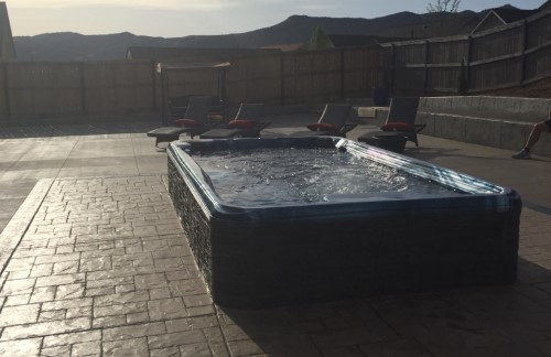 Our latest swim spa installation.